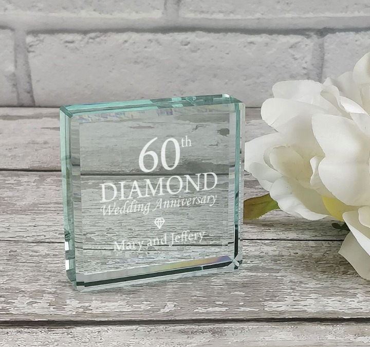 Amazon.com: 60th Wedding Anniversary Gifts for Parents, 60 Year Anniversary  Gifts for Couple, Diamond Anniversary Marriage Presents for Wife or Husband  : Handmade Products